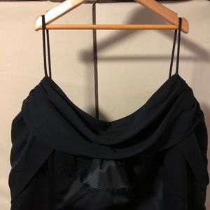 Black floor-length satin-like formal gown size 20/22 great for a costume!